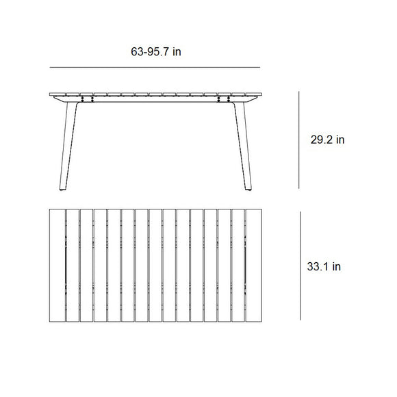 Copenhagen Outdoor Extension Dining Table Outdoor Tables Cane-line