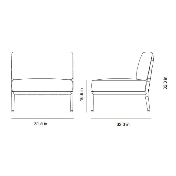 Conic Outdoor Single Seater Module Outdoor Sofas Cane-line