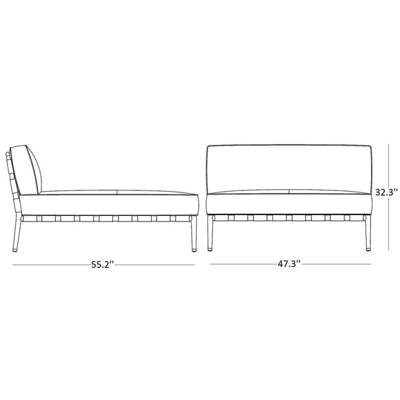 Conic Outdoor Daybed Module Furniture Cane-line