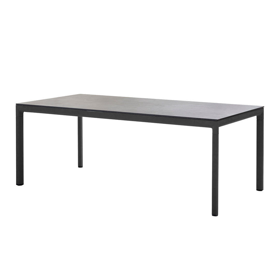 Drop Outdoor Dining Table Tables Cane-line Lava Grey Aluminum Concrete Grey Ceramic