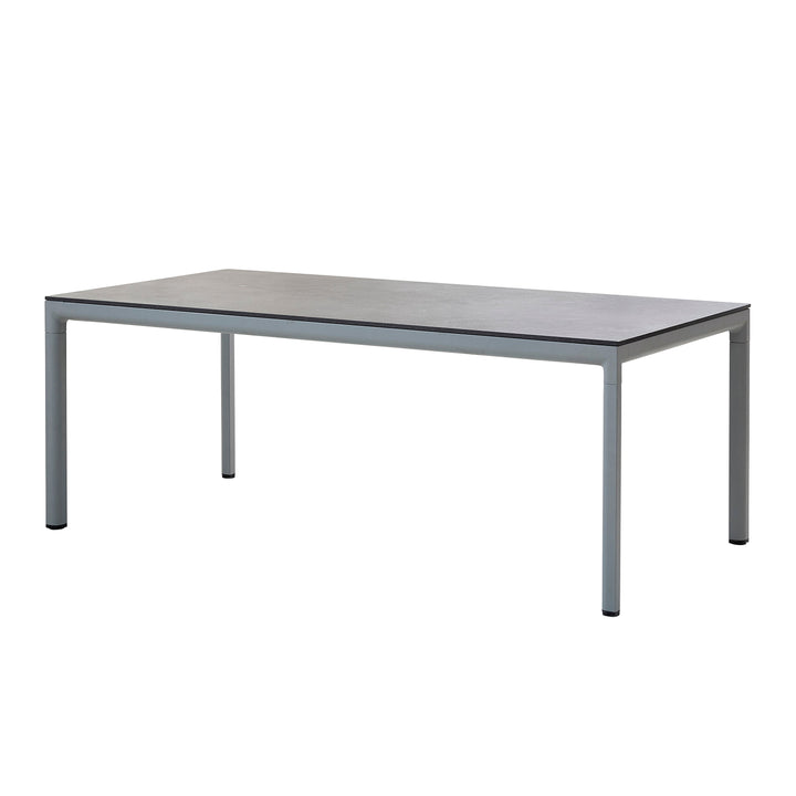Drop Outdoor Dining Table Tables Cane-line Light Grey Aluminum Fossil Grey Ceramic