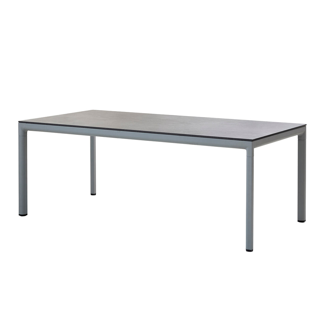 Drop Outdoor Dining Table Tables Cane-line Light Grey Aluminum Fossil Black Ceramic