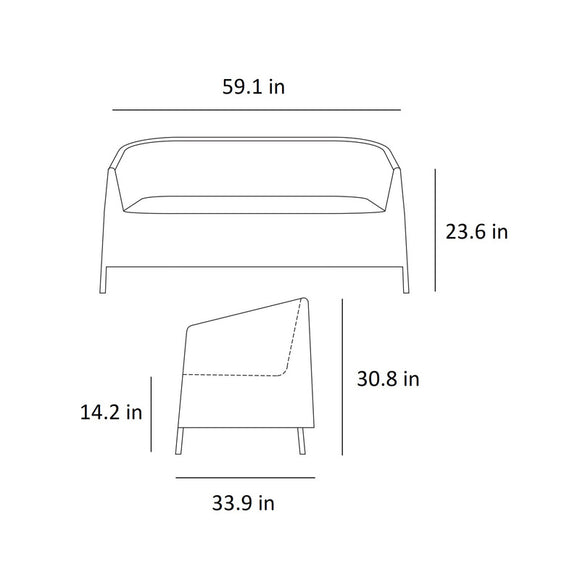 Kingston Outdoor 2 Seater Lounge Sofa Outdoor Sofas Cane-line