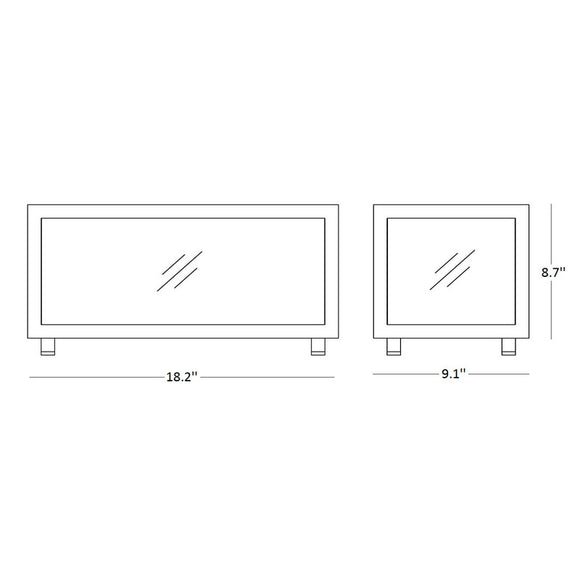 Rectangular Lightbox Candle Holders Cane-line