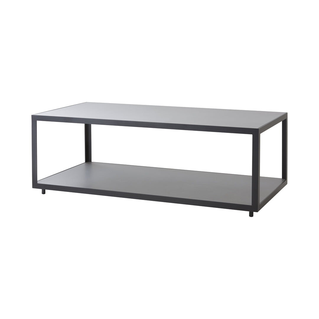 Rectangular Level Outdoor Coffee Table Coffee Tables Cane-line Light Grey Ceramic Tiles