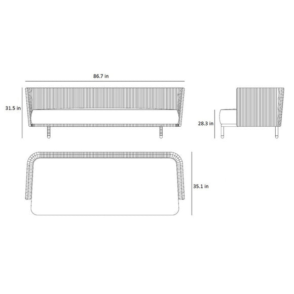 Moments Outdoor 3 Seater Sofa Outdoor Sofas Cane-line