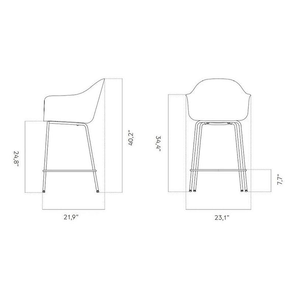 Harbour Upholstered Stool Table & Bar Stools Audo Copenhagen