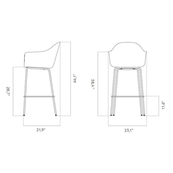 Harbour Upholstered Stool Table & Bar Stools Audo Copenhagen