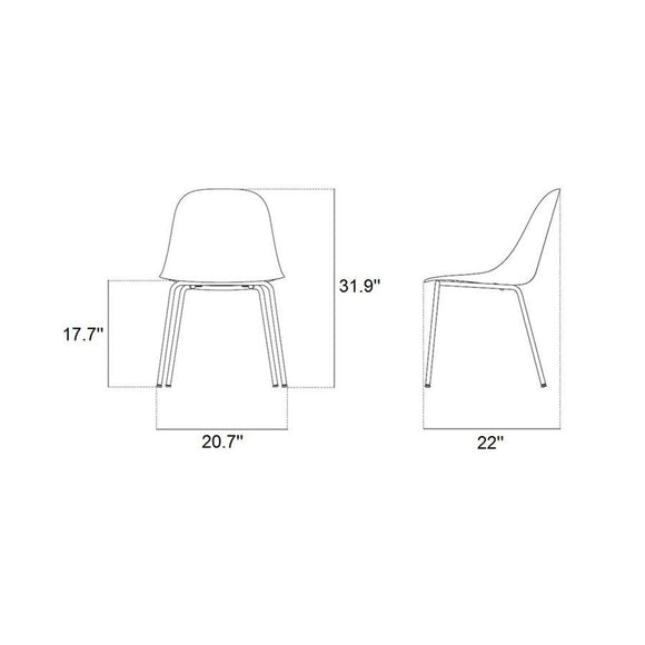 Harbour Upholstered Side Chair Chairs Audo Copenhagen