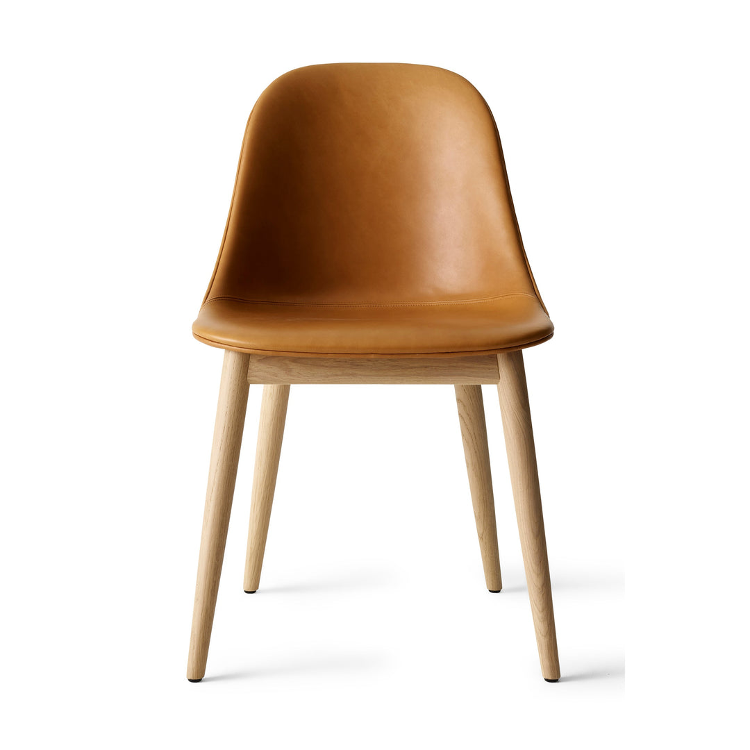 Harbour Upholstered Side Chair Chairs Audo Copenhagen 0250 - Dakar Cognac Wood Base / Natural Oak