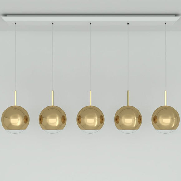 Mirror Ball Linear LED Multi-Light Pendant Light Lighting Tom Dixon