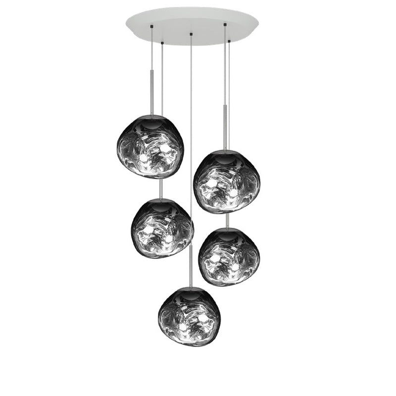 Melt Mini LED Multi-Light Pendant Light Lighting Tom Dixon Chrome