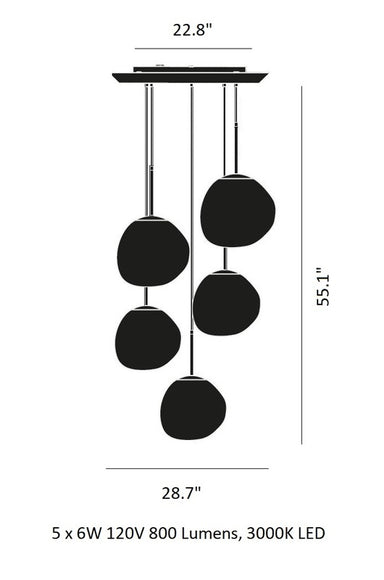 Melt Mini LED Multi-Light Pendant Light Lighting Tom Dixon