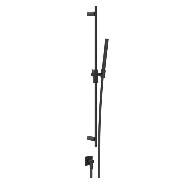 Gessi Inverso Rigato Sliding Rail with Water Outlet and Hand Shower - 73541 Bathroom Accessories GESSI Matte Black