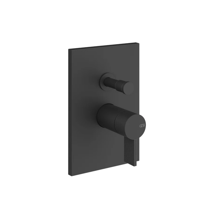 Gessi Inverso Diamantato Wall-Mounted Two-Ways Mixer - 73679 Bathroom Accessories GESSI Matte Black