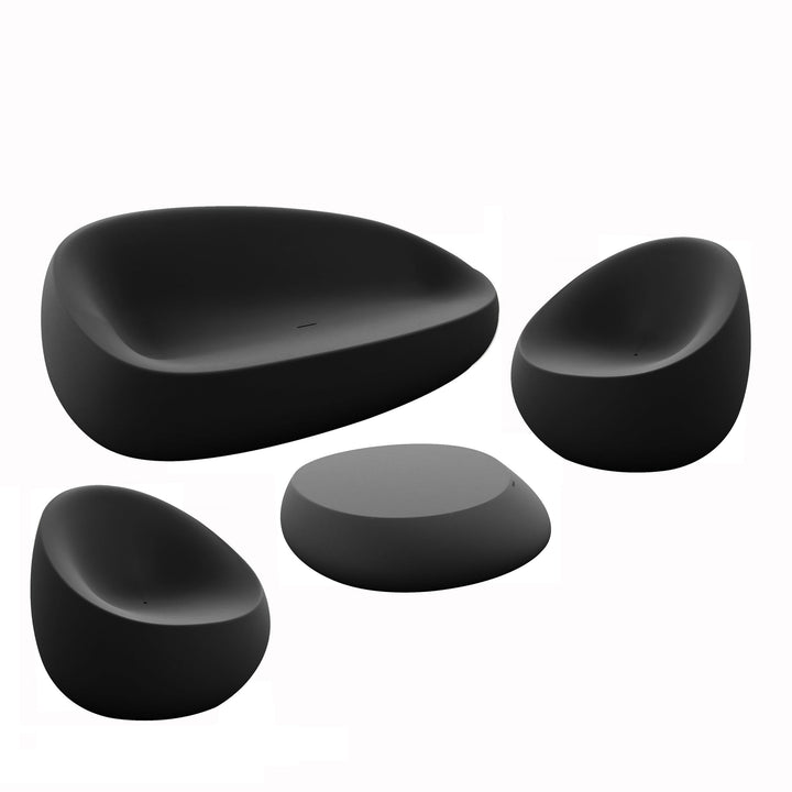 Stone Lounge Set Outdoor Vondom Basic Anthracite Second Stone Lounge Chair Same Color As Set No Cushions