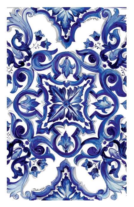 ALL OVER BLUE MEDITERRANEO SHOWER TOWEL  Dolce&Gabbana   