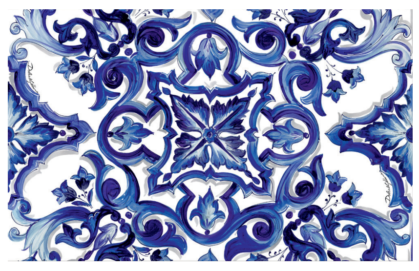 ALL OVER BLUE MEDITERRANEO BATH MAT Bathroom Accessories Dolce&Gabbana   