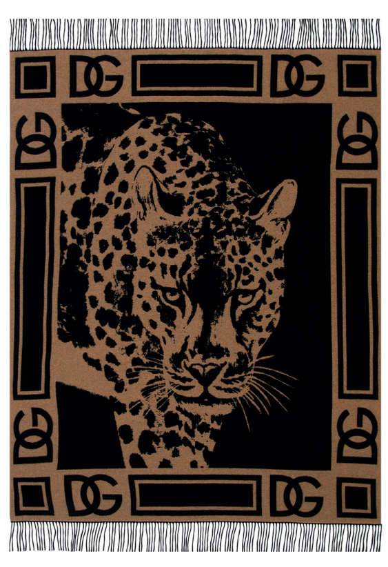 LEOPARD CASHMERE THROW Throw Pillows Dolce&Gabbana   