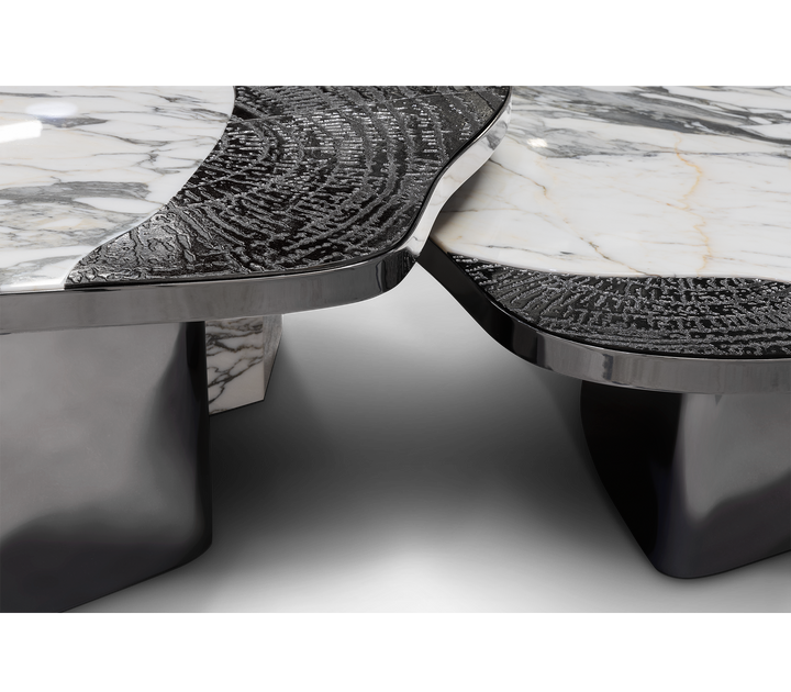 ophelia portoro marble and gold center table - Image 45