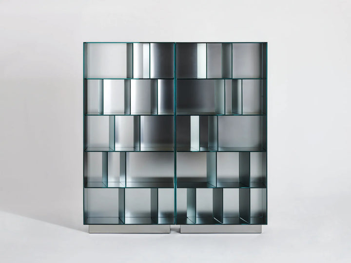 Obliquo Crystal Bookcase Bookcase Glas Italia   