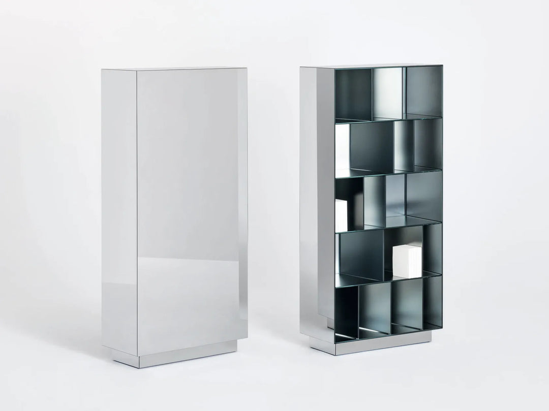 Obliquo Crystal Bookcase Bookcase Glas Italia   
