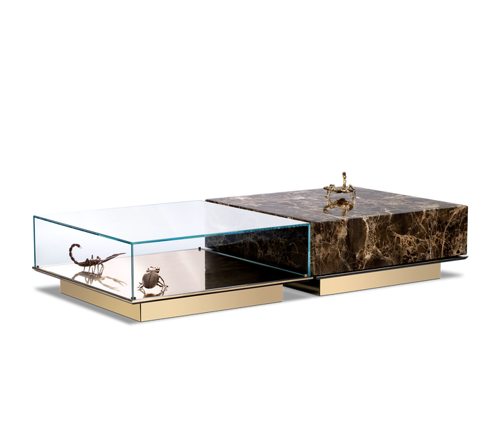 Metamorphosis Center Table  Boca Do Lobo Emperador Marble  