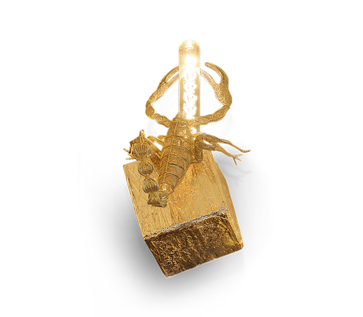 Cubic Filigree Scorpion Small Wall Lamp  Boca Do Lobo   