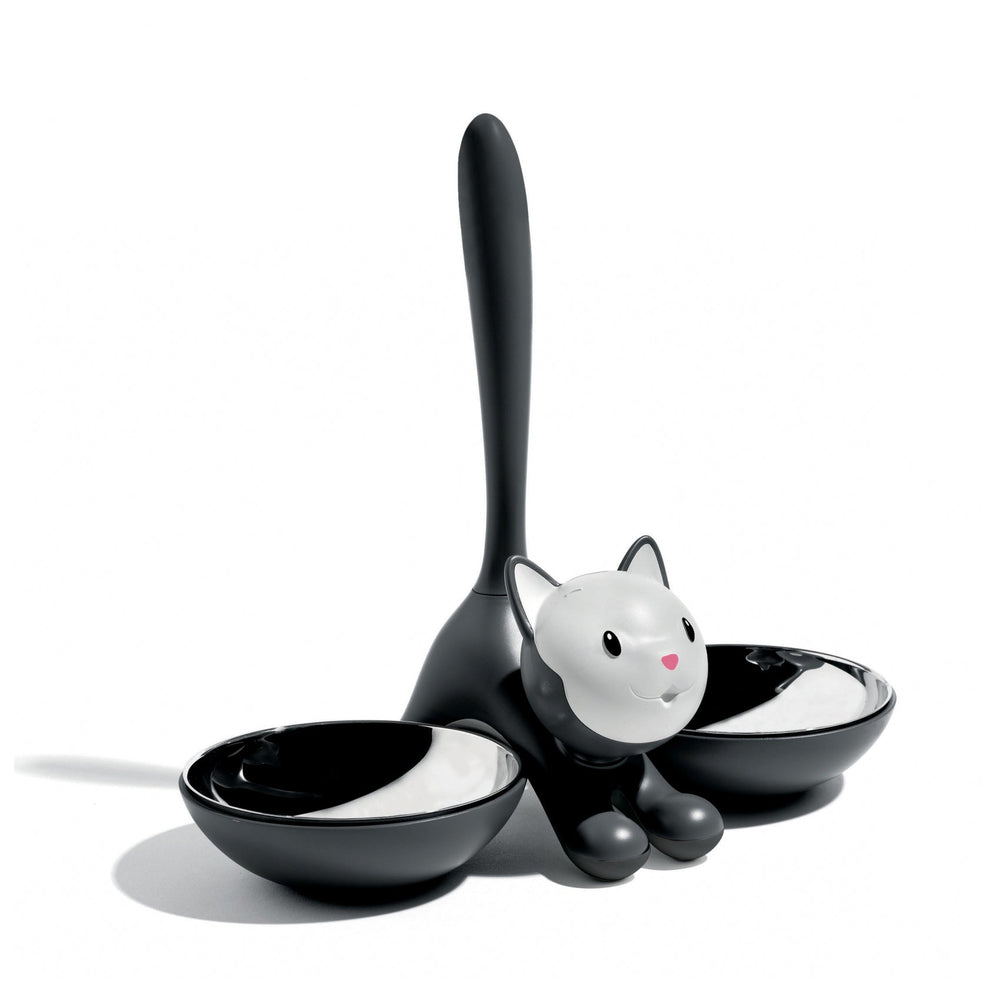 Tigrito Cat Bowl Cat Supplies Alessi Black