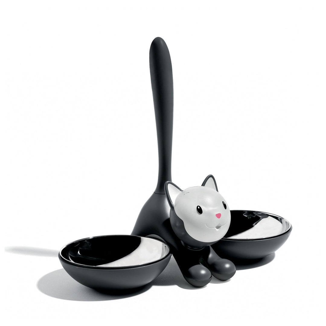 Tigrito Cat Bowl Cat Supplies Alessi Black