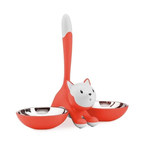 Tigrito Cat Bowl Cat Supplies Alessi Red Orange