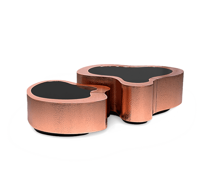 Wave Center Table  Boca Do Lobo Hammered Copper  