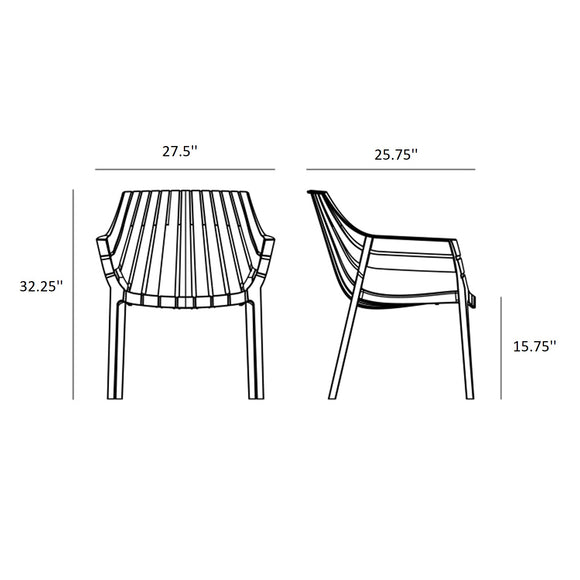 Spritz Lounge Chair (Set of 4) Outdoor Vondom