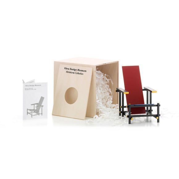 Miniatures Rood Blauwe Stoel Chair Figurines Vitra