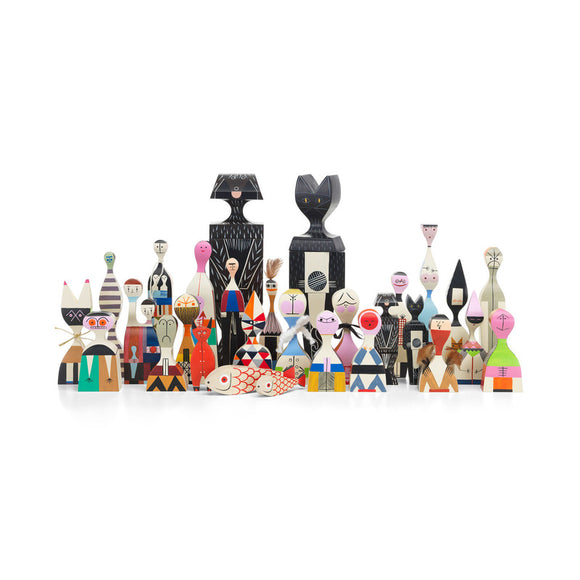 Wooden Doll Mother Fish and Child Figurines Vitra
