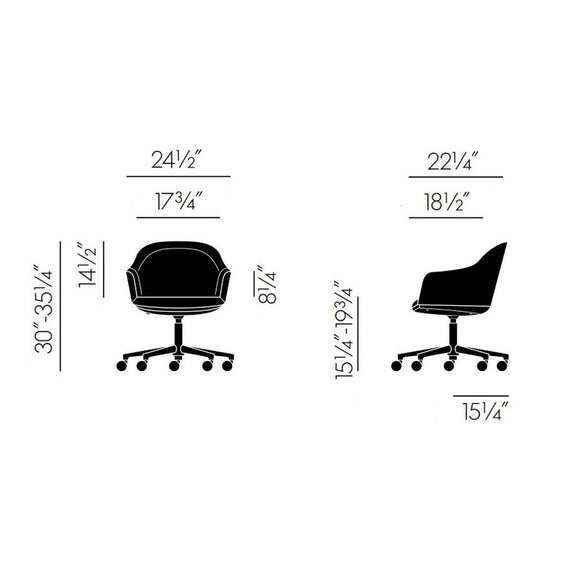 Softshell Chair with Five-Star Base Chairs Vitra