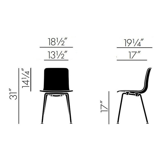 HAL Tube Stackable Chair Chairs Vitra