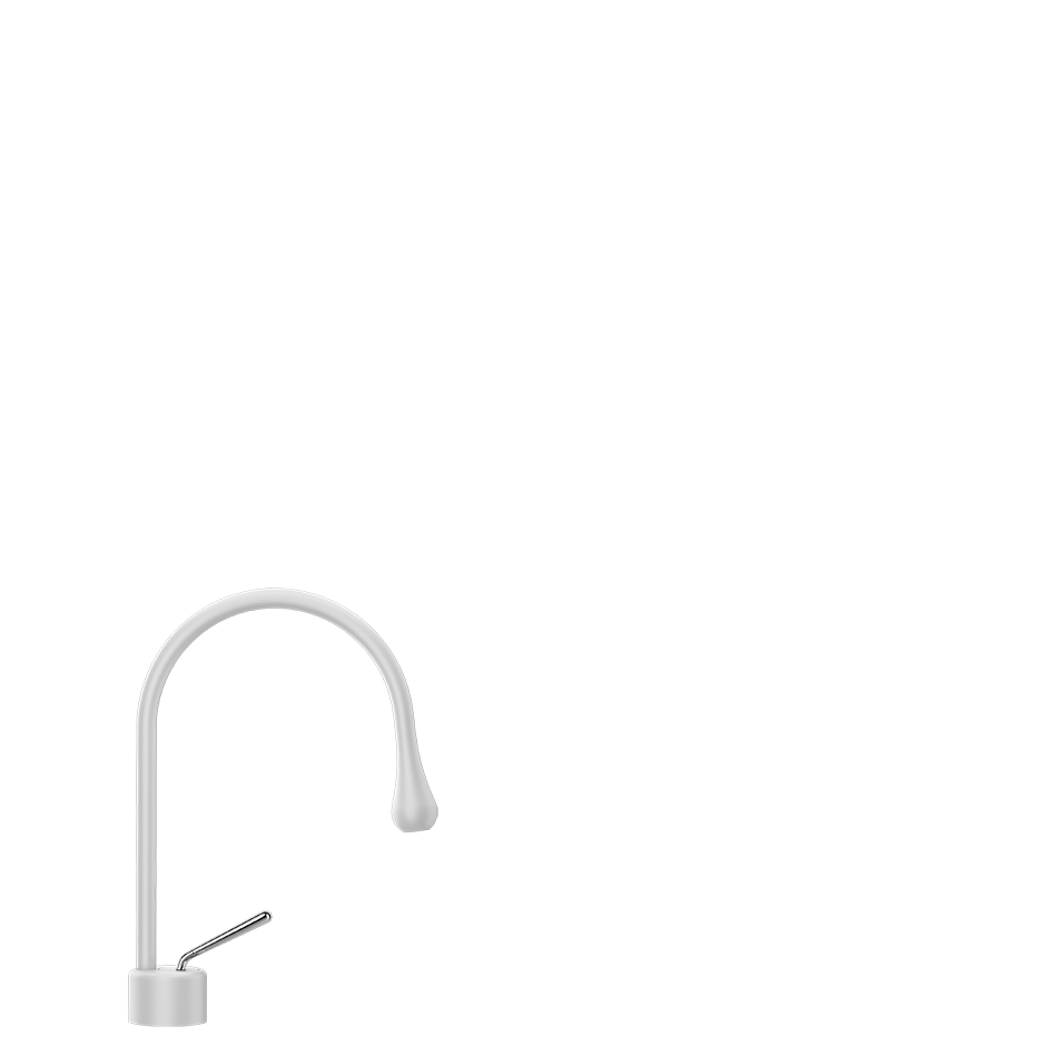 Goccia Basin Mixer - 33601 Bathroom Accessories GESSI Matte White