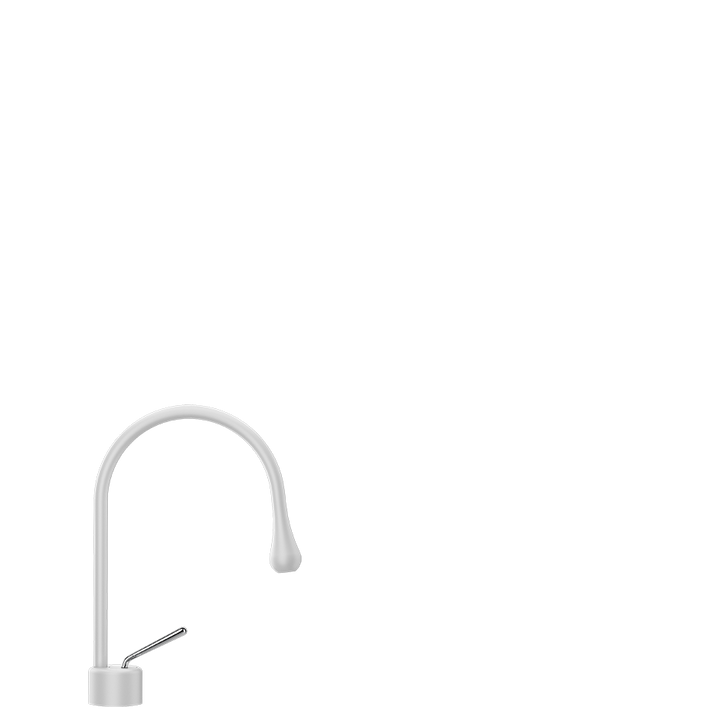 Goccia Basin Mixer - 33601 Bathroom Accessories GESSI Matte White