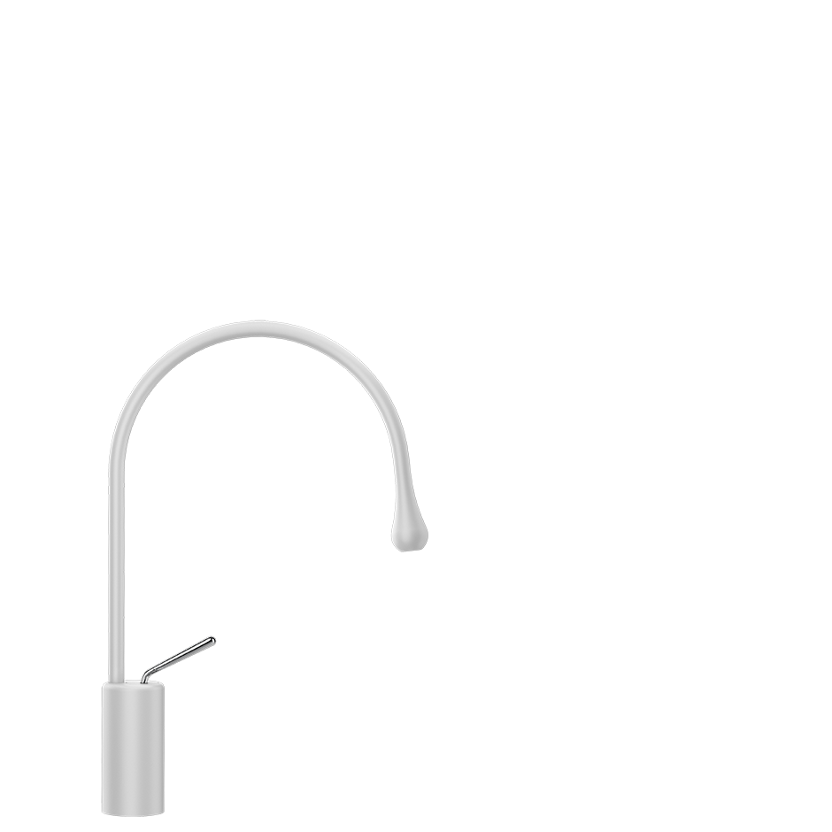 Goccia Basin Mixer - 33605 Bathroom Accessories GESSI Matte White