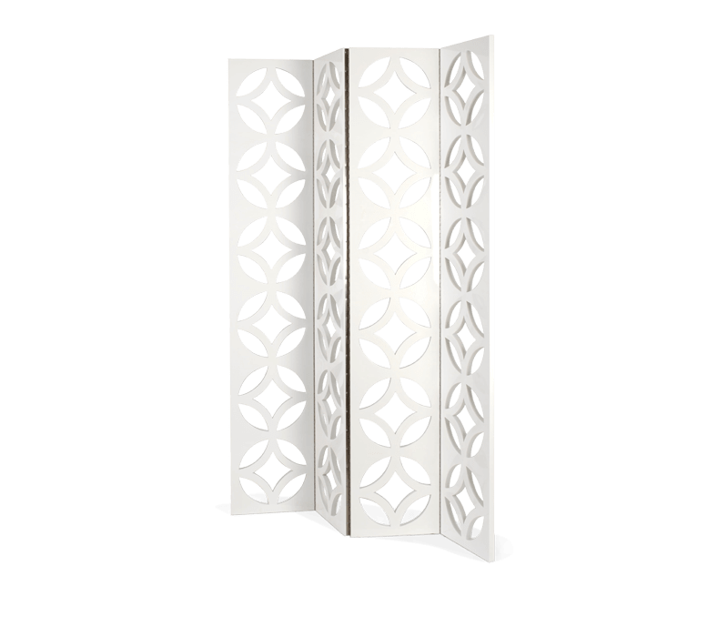 Jay Folding Screen  Boca Do Lobo White Lacquer  
