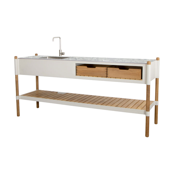 Sticks Outdoor Kitchen with Teak Shelf