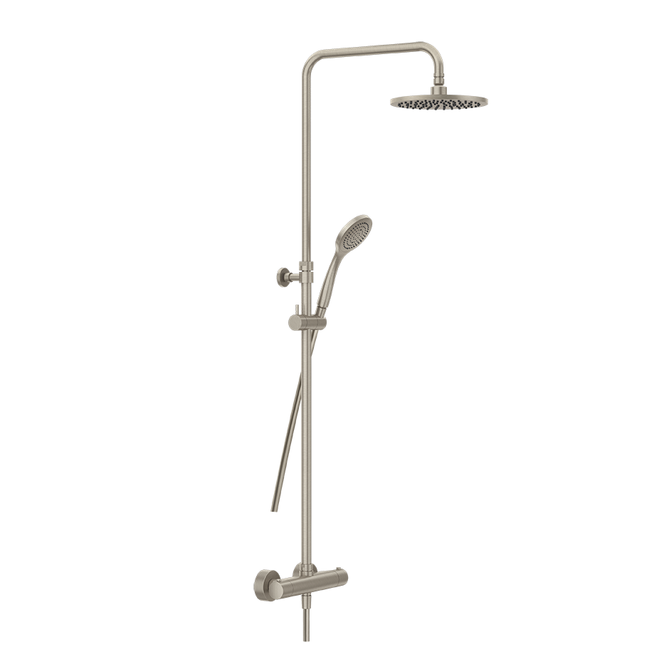 Minimalistic Thermostatic Shower Column - 35173 Showers GESSI Finox Brushed Nickel