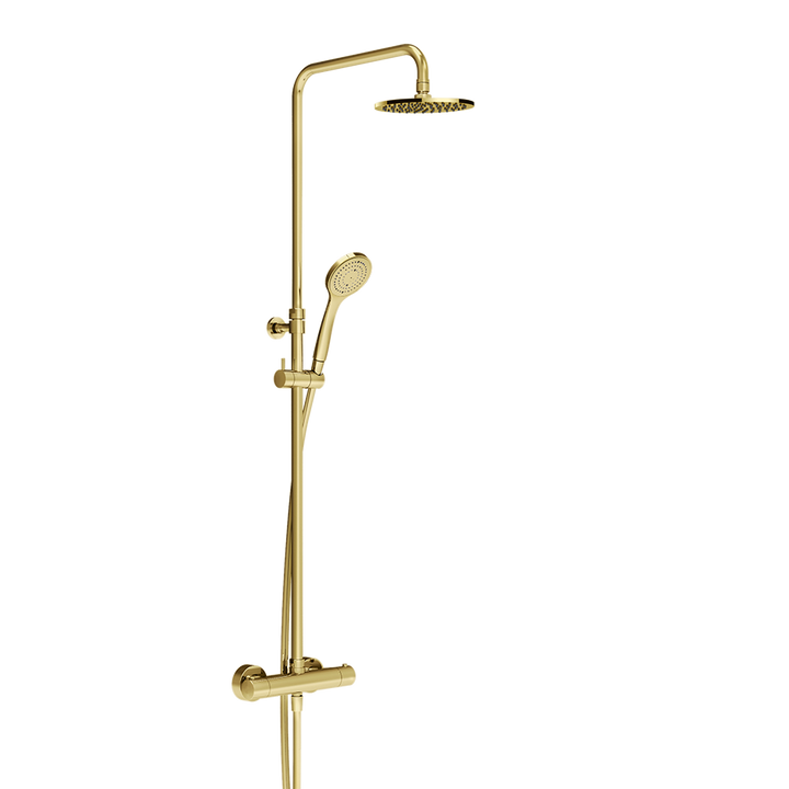 Minimalistic Thermostatic Shower Column - 35173 Showers GESSI Gold PVD