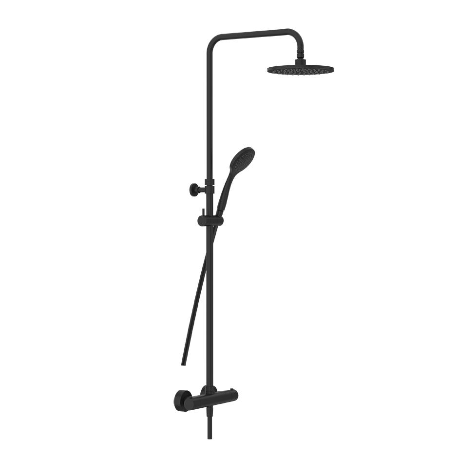 Minimalistic Thermostatic Shower Column - 35173 Showers GESSI Matte Black