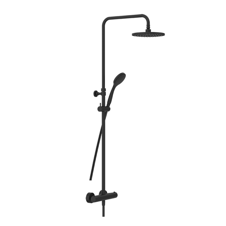 Minimalistic Thermostatic Shower Column - 35173 Showers GESSI Matte Black