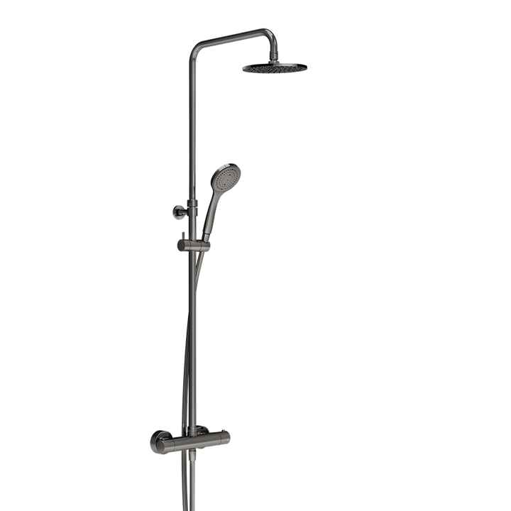 Minimalistic Thermostatic Shower Column - 35173 Showers GESSI Black Metal PVD