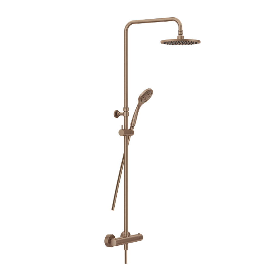 Minimalistic Thermostatic Shower Column - 35173 Showers GESSI Copper Brushed PVD
