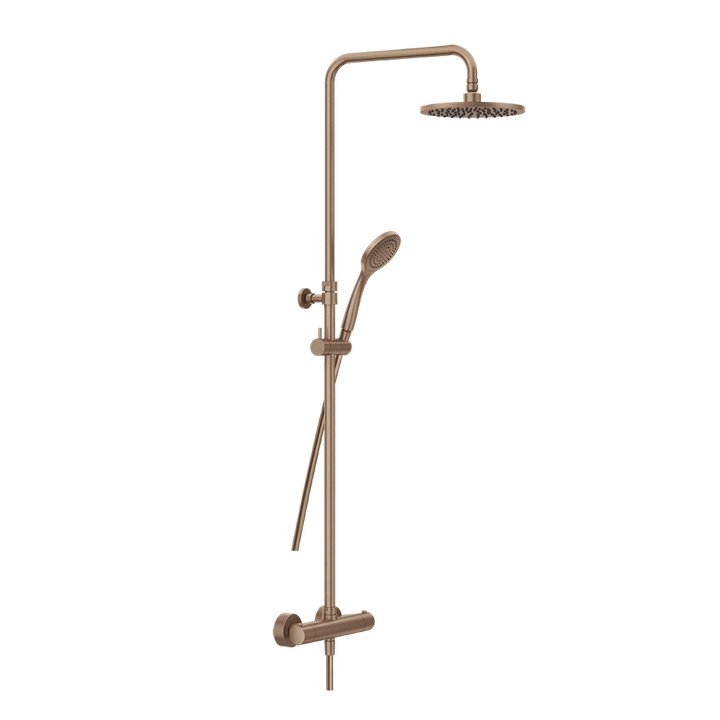 Minimalistic Thermostatic Shower Column - 35173 Showers GESSI Copper Brushed PVD