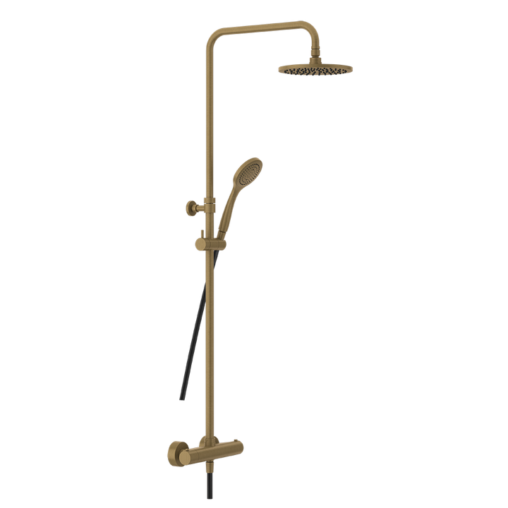 Minimalistic Thermostatic Shower Column - 35173 Showers GESSI Antique Brass